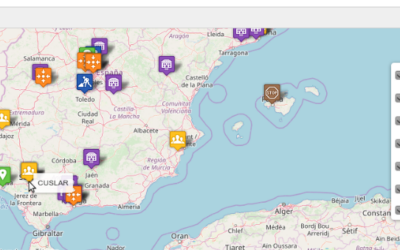 Mapa de viviendas colaborativas de mayores. Proyecto Movicoma